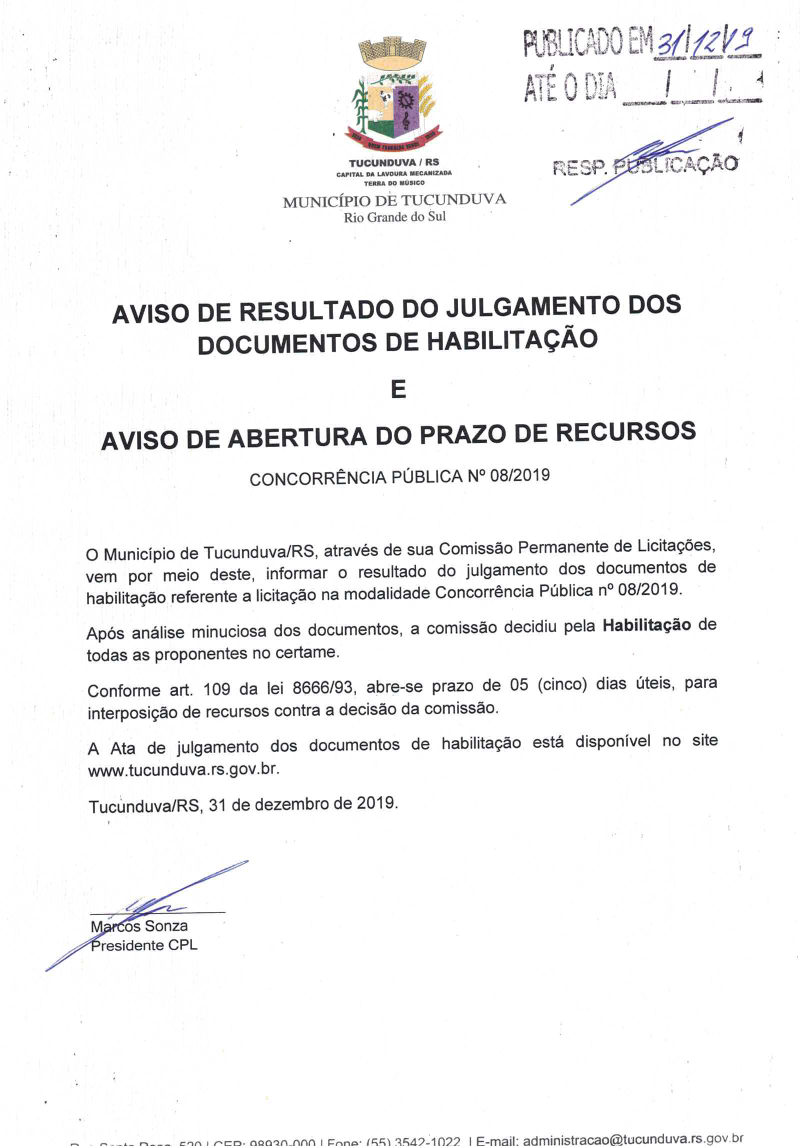 CNC 08_2019 RESULT JULG DOS DOCS DE HABILIT E ABERT RECURSO